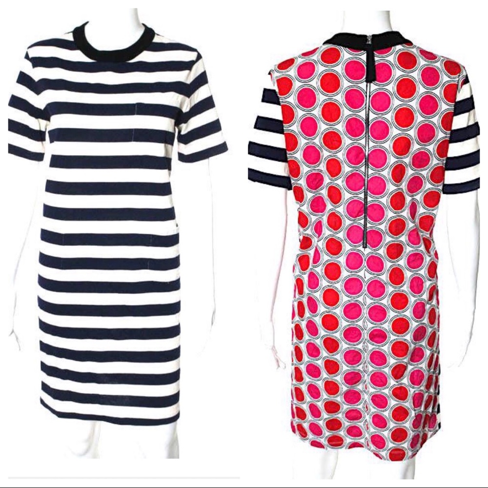 Marni 2-sided print dress stripe polka dot